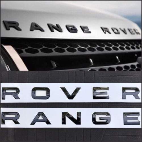 Range Rover Emblem Hood Letter Matte Black