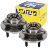 MOOG 513228 Front Wheel Bearing Hub Assembly 2005-2010 Dodge Dakota Mitsubishi Raider (Set of 2)