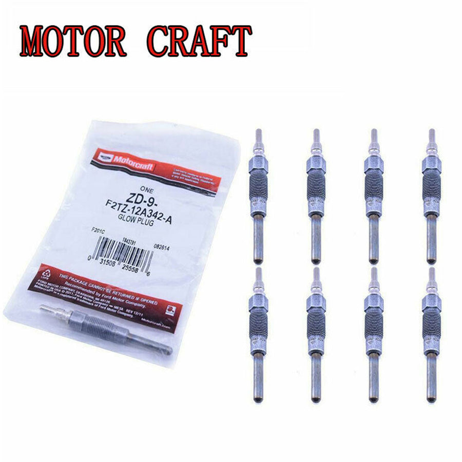 Motorcraft ZD9 Glow Plugs F2TZ12A342A for 1988-1994 Ford F250 F350 7.3L Diesel 8pcs