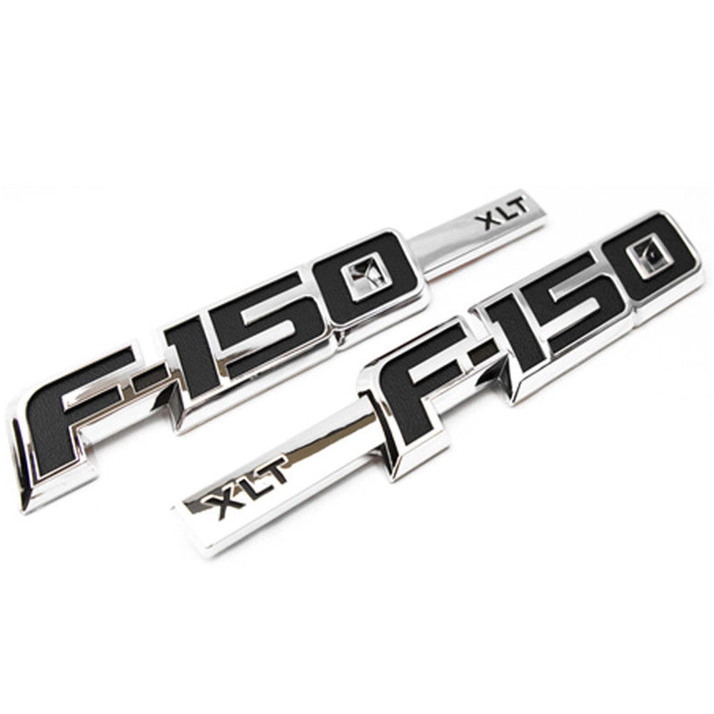 Ford F-150 XLT Fender Emblems Set OEM Chrome