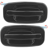 GM OEM Rear Outside Door Handles Set Smooth Black for Chevrolet Silverado GMC