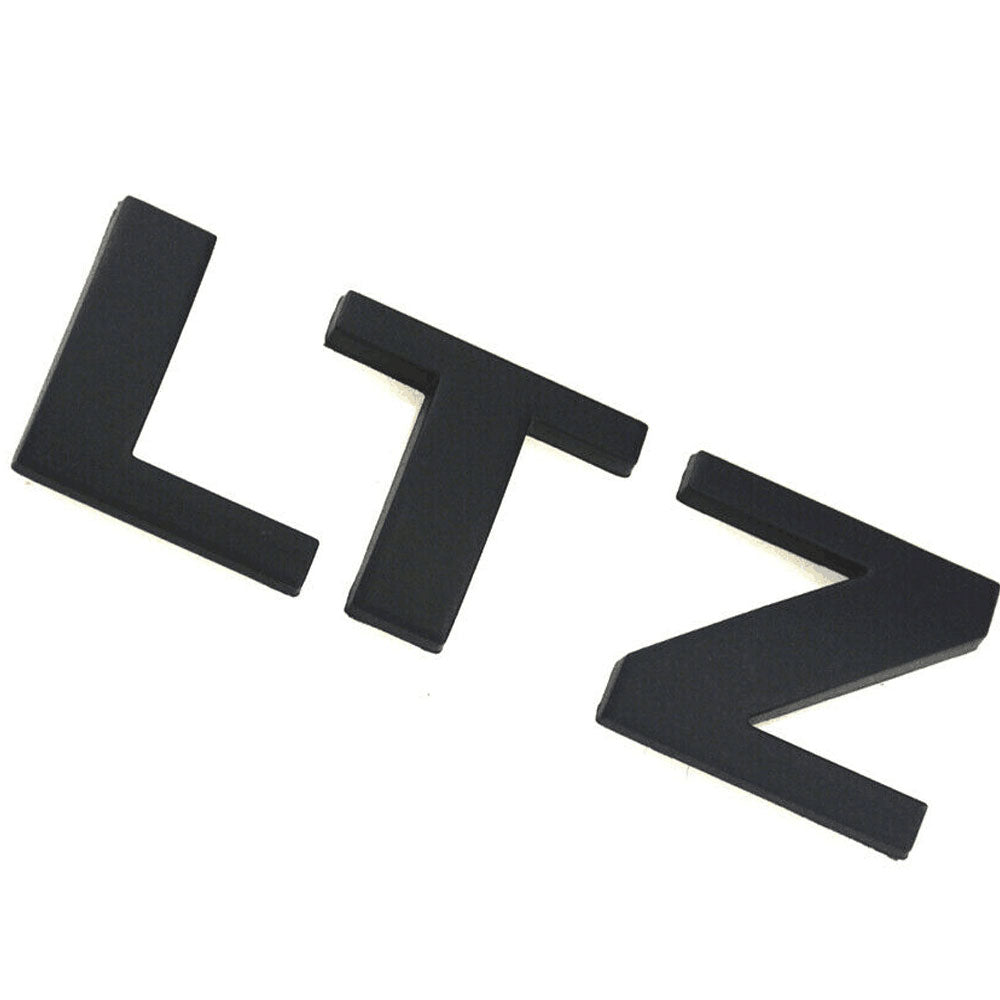 GM LTZ Emblem Letter Nameplate Matte Black