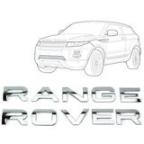 Range Rover Emblem Hood Letter Glossy Silver