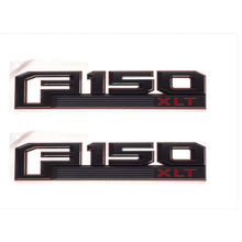 Load image into Gallery viewer, Ford F150 XLT Fender Emblem 3D Badge Genuine OEM Parts Red Black 2PC