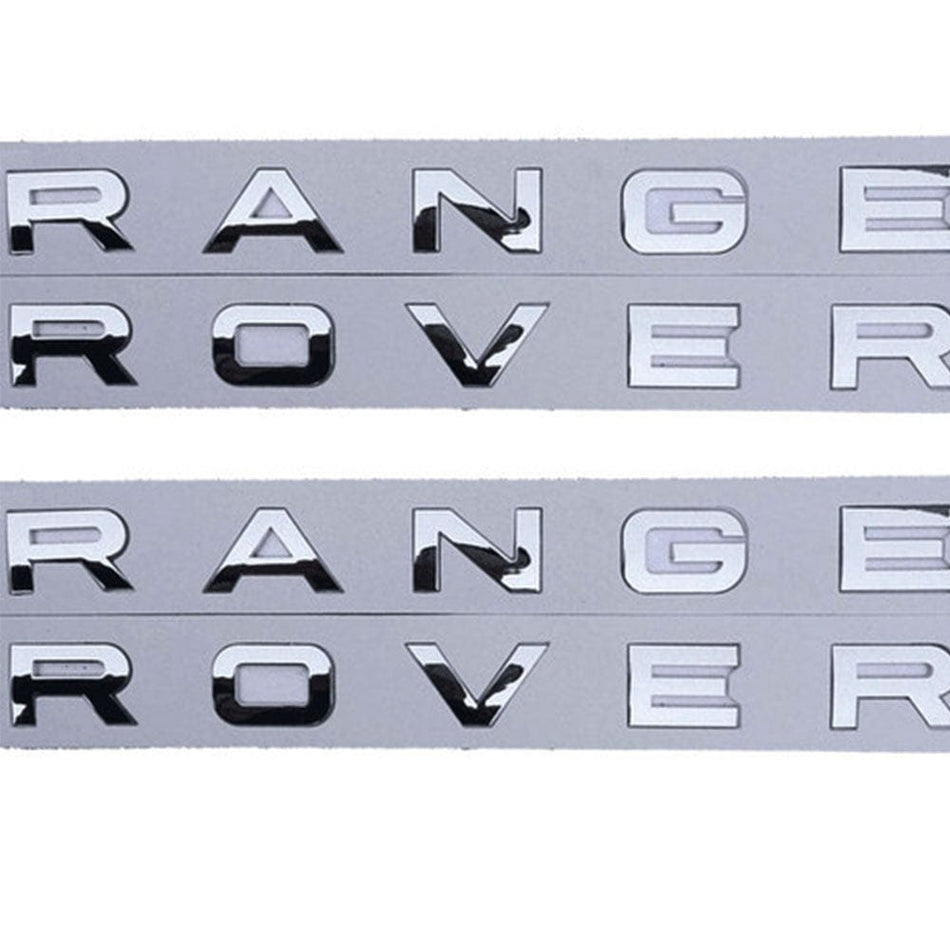 Range Rover Emblem kit Hood Letter Glossy Silver