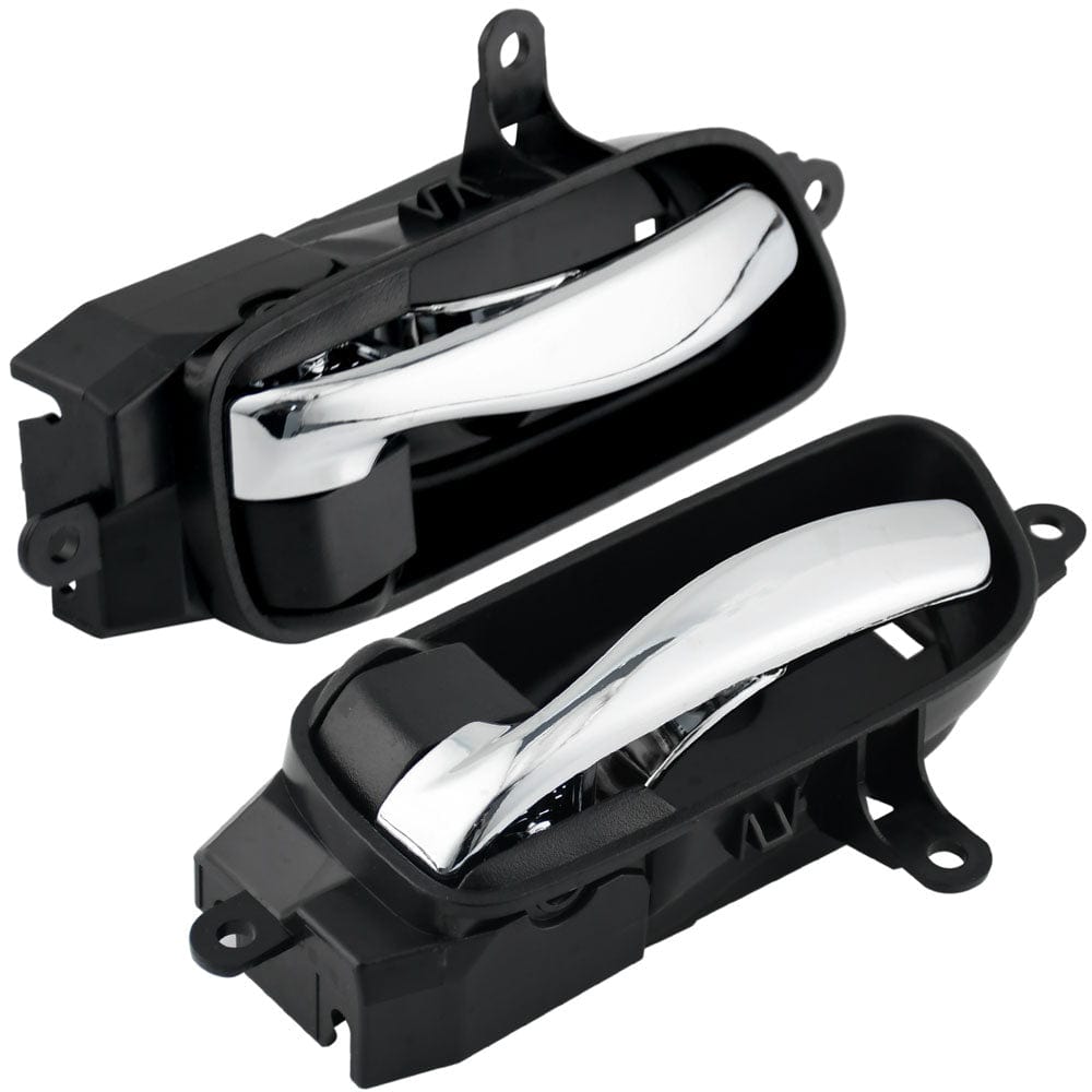 Front or Rear Interior Door Handle Fits for 13-18 Nissan Altima,13-19 Nissan Pathfinder, 15 Nissan Titan, 14 Nissan Armada, 15-19 Nissan Murano Inside Car Door Handle (Chrome with Black Backing)