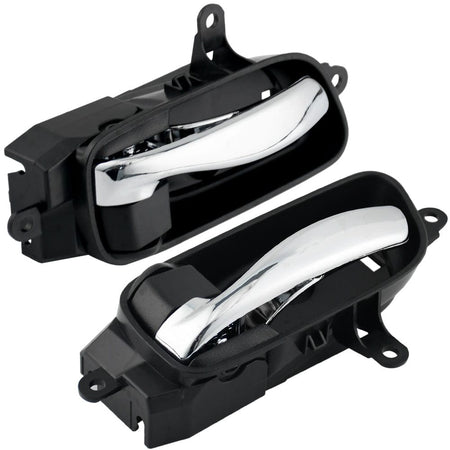 Front or Rear Interior Door Handle Fits for 13-18 Nissan Altima,13-19 Nissan Pathfinder, 15 Nissan Titan, 14 Nissan Armada, 15-19 Nissan Murano Inside Car Door Handle (Chrome with Black Backing)