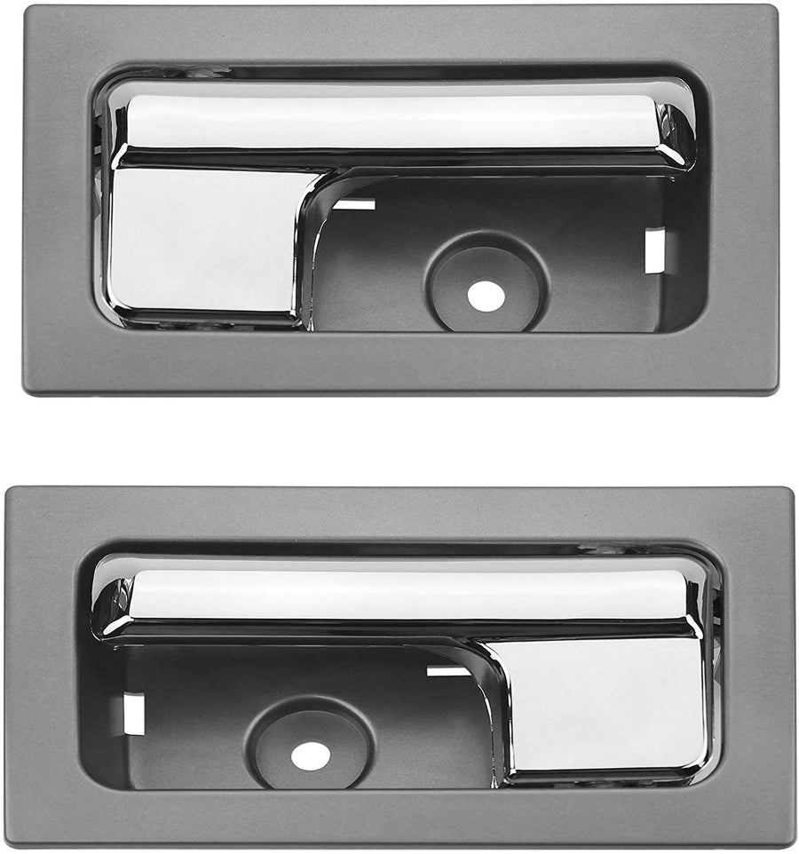 Front/Rear Inside Interior Door Handle with Power Locks Chrome Replacement for 2009-2014 Ford F150 9L3Z-1522600-CB, 9L3Z-1522601-CB- Driver and Passenger Side