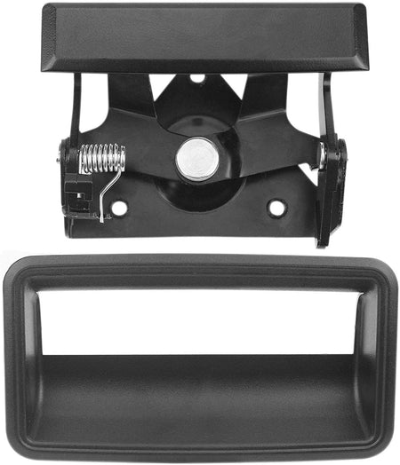 Rear Tailgate Handle & Bezel Fits for Chevy GMC C1500 C2500 C3500 K1500 K2500 K3500-Car Door Handle (Black)