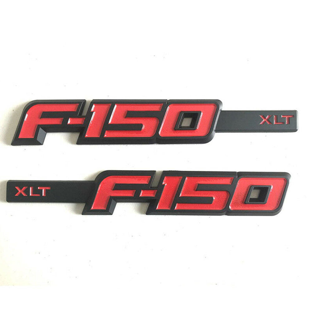 Ford F-150 XLT Fender Emblem Kit Matte Red