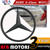 Trunk Star Emblem Matte Black A2217580058 Rear Lid Logo Badge for Mercedes W221 S Class AMG