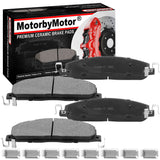 Rear Ceramic Brake Pads w/Hardware Kits Fits Dodge Ram 2500 3500 2009-2010, Ram 1500 2012, Ram 2500 3500 2011-2018-Ceramic Low Dust Brake Pad-4 Pack