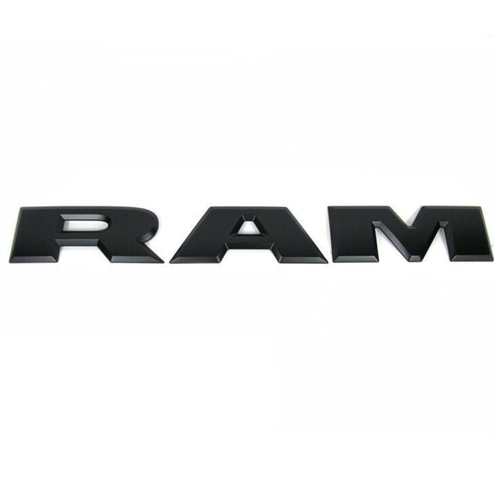 Dodger Ram 1500 Emblem Tailgate Ram Letters Badge Black