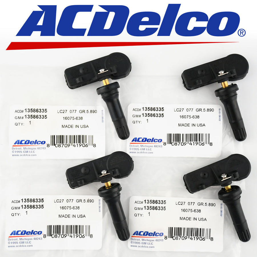 ACDELCO TPMS Tire Pressure Monitoring Sensor 13586335 GM Original Equipment 4pcs