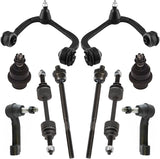 MotorbyMotor 10pc Front Upper and Lower Control Arm Suspension Kit Ball Joint w/Outer and Inner Tie Rods Sway Bar Links Fits for Ford F-150 2009-2014 (4WD, Not for Raptor Models)