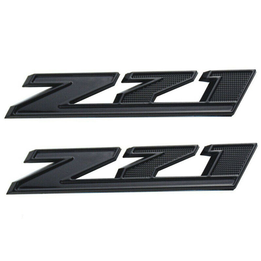 Chevrolet Z71 OFF Road Emblems GMC Sierra Silverado 1500 2500 Badge Black 2PC