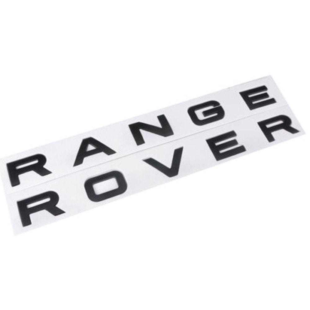 RANGE ROVER Emblem Matte Black Decal Sticker Front Hood Rear Trunk ...