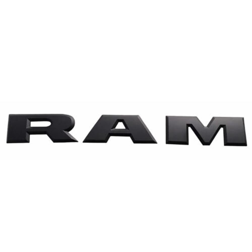 Dodge Ram 1500 Emblem Tailgate Letters Badge Glossy Black