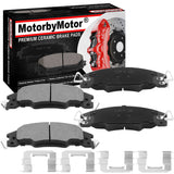 Front Ceramic Brake Pads w/Hardware Kits Fits for Ford Focus 2008-2011-Low Dust Brake Pad-4 Pack