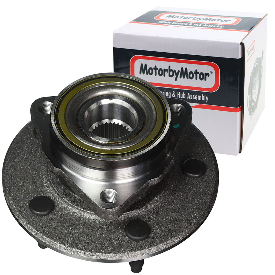 MotorbyMotor 515038 Front Wheel Bearing for 2000 2001 Dodge Ram 1500 Pickup Wheel Hub w/5 Lugs (4WD,2-Wheel ABS)