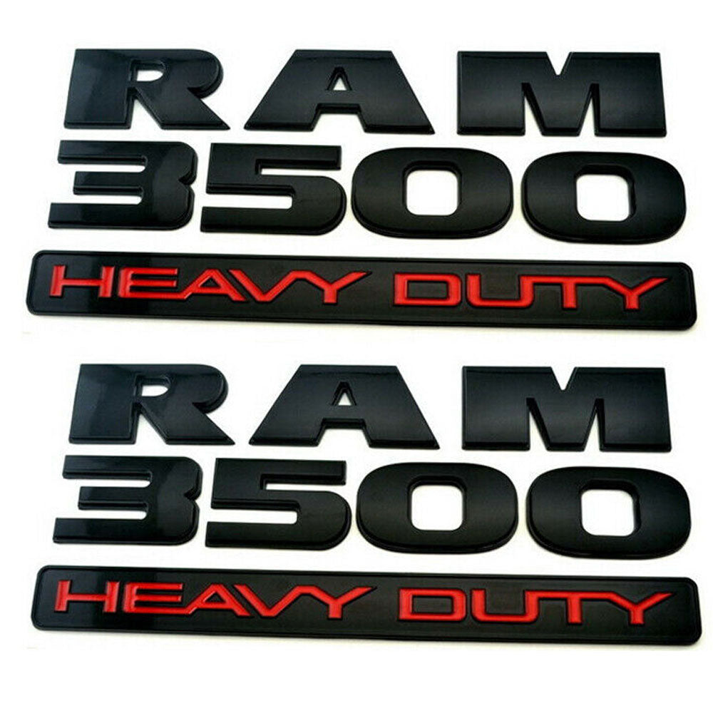 Dodge RAM 3500 Heavy Duty Emblem letter Nameplate Rear Side Decal