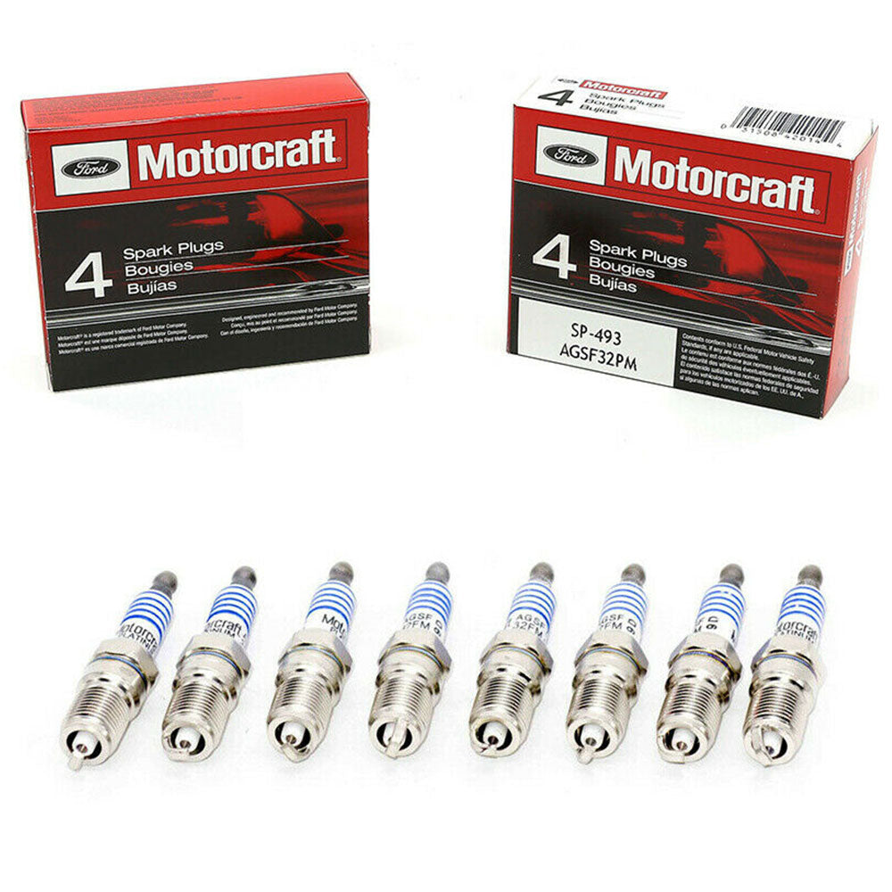 Set of 8 Genuine Motorcraft Platinum Spark Plugs SP-493 AGSF32PM
