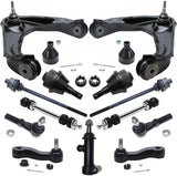 MotorbyMotor 13pc Front Upper and Lower Control Arm Suspension Kit Ball Joint w/Tie Rods Sway Bar Links Fits for Chevy Avalanche Suburban 2500, Silverado 1500 2500 3500,GMC Sierra 1500 2500 3500