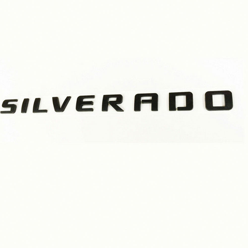 Chevy SILVERADO Emblem letter Badge Gloss Black