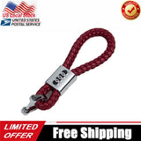 Audi Logo Keychain Red Leather Alloy Decoration Gift Accessories