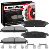 Front Ceramic Brake Pads with Hardware Kits Fits for Chrysler 200 300, Dodge Avenger Caliber Challenger Charger Magnum Low Dust Brake Pad