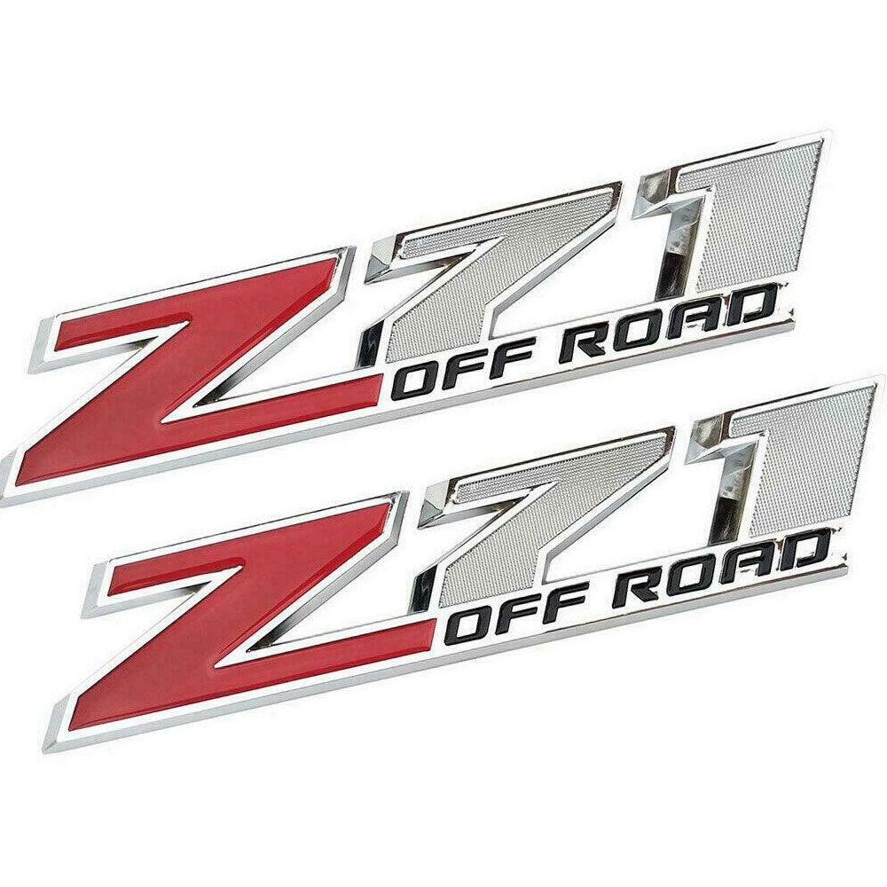 Silverado Z71 OFF ROAD Emblem badges GM Chevy 3D Decal Sticker