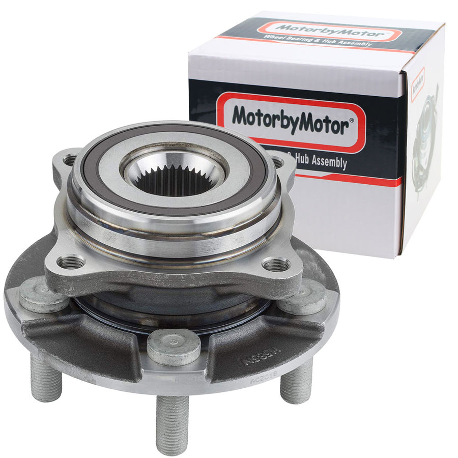 MotorbyMotor 512517 Rear Wheel Bearing & Hub Assembly fits for  2017 Ford GT,  2015-2017 Ford Mustang [2.3L 4 Cyl, 3.7L V6, 5.0L V8], 2018-2019 Ford Mustang [2.3L 4 Cyl, 5.0L V8]-5 Lugs