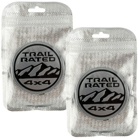 Jeep Trail Rated 4X4 Silver Black 68483961AB