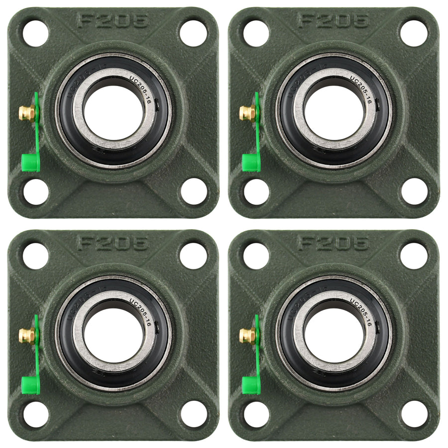 UCF205-16 Solid Pillow Block Flange Mounted Bearing-1 INCH Bore 4 Bolt -Self Aligning-Pillow Block Bearing-4Pack