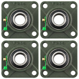 UCF205-16 Solid Pillow Block Flange Mounted Bearing-1 INCH Bore 4 Bolt -Self Aligning-Pillow Block Bearing-4Pack