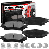 Rear Ceramic Brake Pads w/Hardware Kits Fits for Lexus GS Turbo GS200t GS350 GS450H IS200T IS250 IS300 IS350 RC200T RC300 RC350 RX350 RX450h, Toyota Highlander Mirai Prius V Sienna -4 Pack