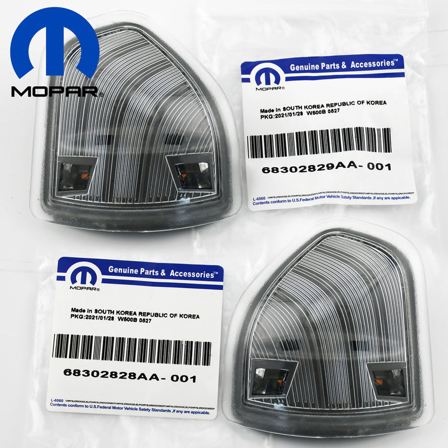 Mopar Amber LED Side Mirror Turn Signal Lights For Dodge Ram 1500 Clear Lens