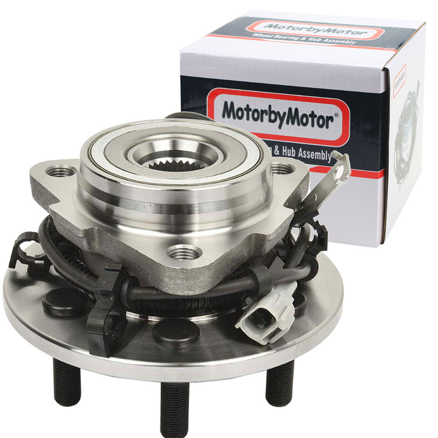 Front Driver Side Wheel Bearing Fit 1997-2004 Dodge Dakota,1998-2003 Dodge Durango Wheel Hub w/ABS, 6 Lugs, 4WD,Left Side, 515008