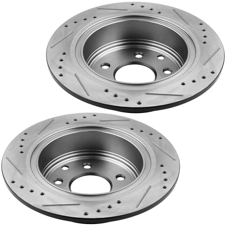 291mm Rear Slotted Disc Brake Rotors For 2002-2018 Nissan Altima Maxima Juke