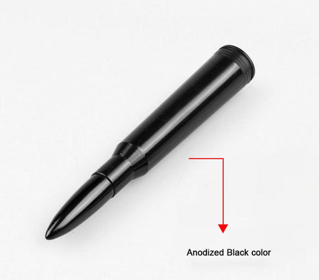 Fits Chevy Silverado Sierra 50 Caliber Bullet Aluminum Short Antenna Black