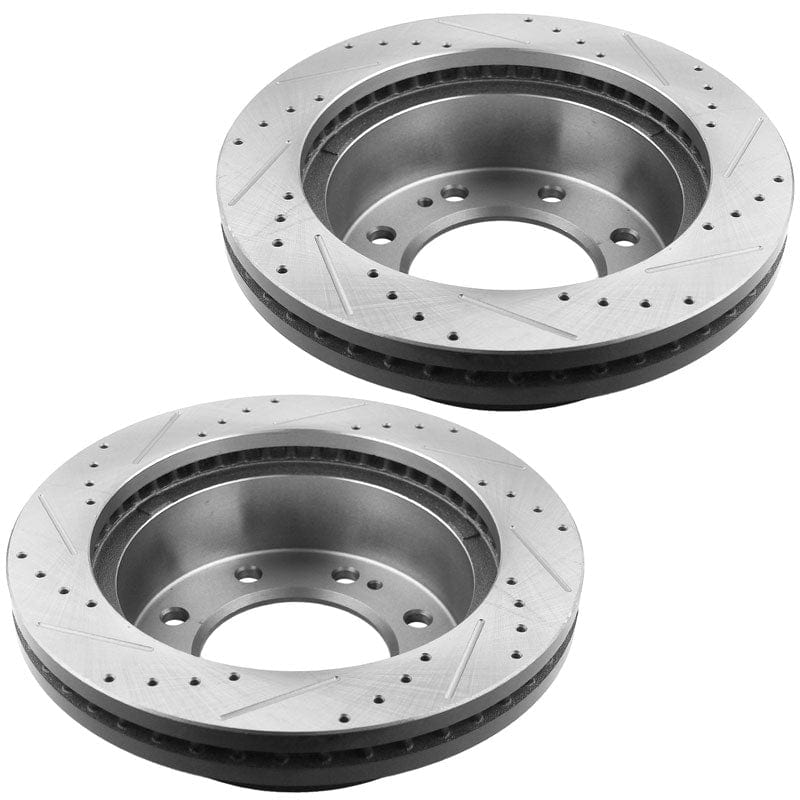 Front Rotors Ceramic Pads For 2012 2013 2014- 2016 Chevy Silverado GMC Sierra HD
