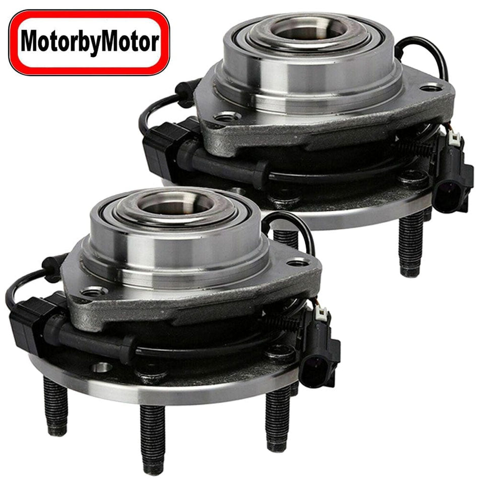 Front Wheel Bearing Fit Chevy, GMC Envoy, Isuzu Ascender, Buick Rainier, SAAB 9-7X,Oldsmobile Bravada Wheel Hub  w/ABS, 6 Lugs-513188 (2PACK)