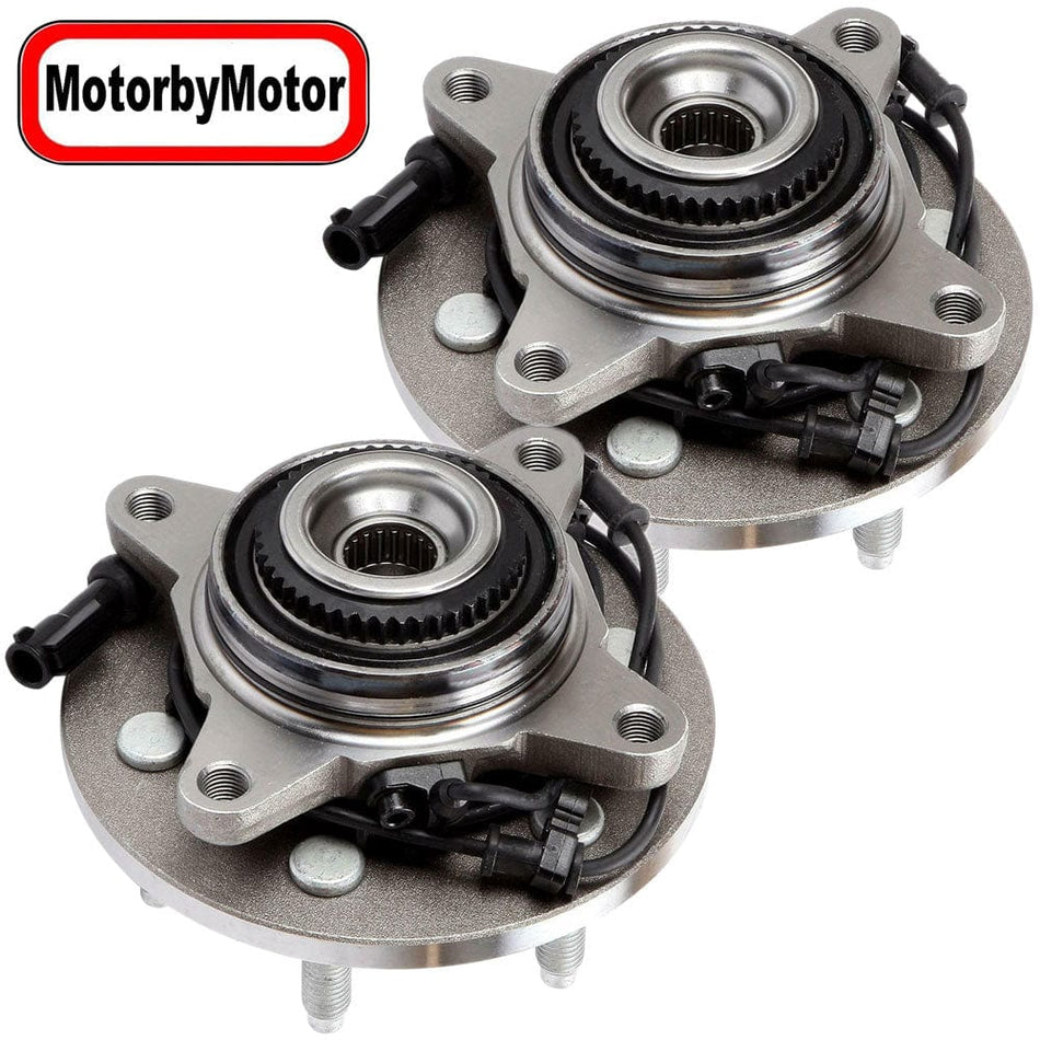Front Wheel Bearing Fit 2000-2006 Lincoln Navigator Ford Expedition Wheel Hub w/ABS 6-Lug 4WD, 515043 (2 Pack)