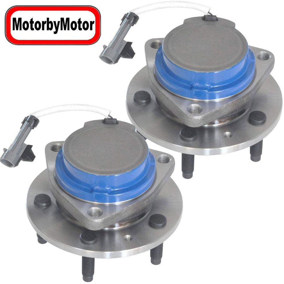 MotorbyMotor 513186 Front Wheel Bearing & Hub Assembly for 2003-2007 Cadillac CTS, 2005-2011 Cadillac STS w/5 Lugs [RWD, 4-Wheel ABS]- 2 PACK