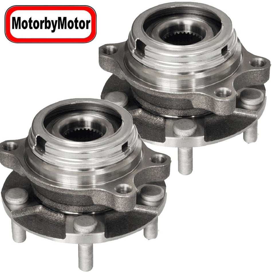 MotorbyMotor Front Wheel Bearing Fit 2011-2017 Nissan Quest, 2013 2014 Nissan Murano Wheel Hub 5-Lug 513338 (2 Pack)