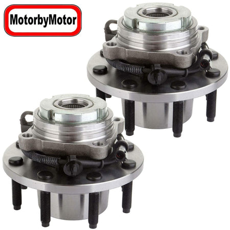 Front Wheel Bearing Fit 2000-2004 Ford F-250 F-350 Super Duty, 2000-2002 Ford Excursion Wheel Hub w/ABS 8 Lugs, 4WD, 515020 (2 Pack)