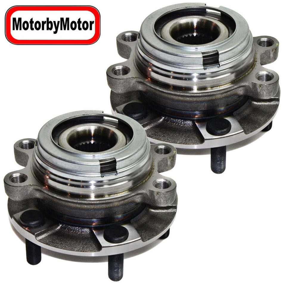 MotorbyMotor Front Wheel Bearing Fit 2007 -2012 Nissan Altima Wheel Hub w/5 Lugs 513294 (2Pack)
