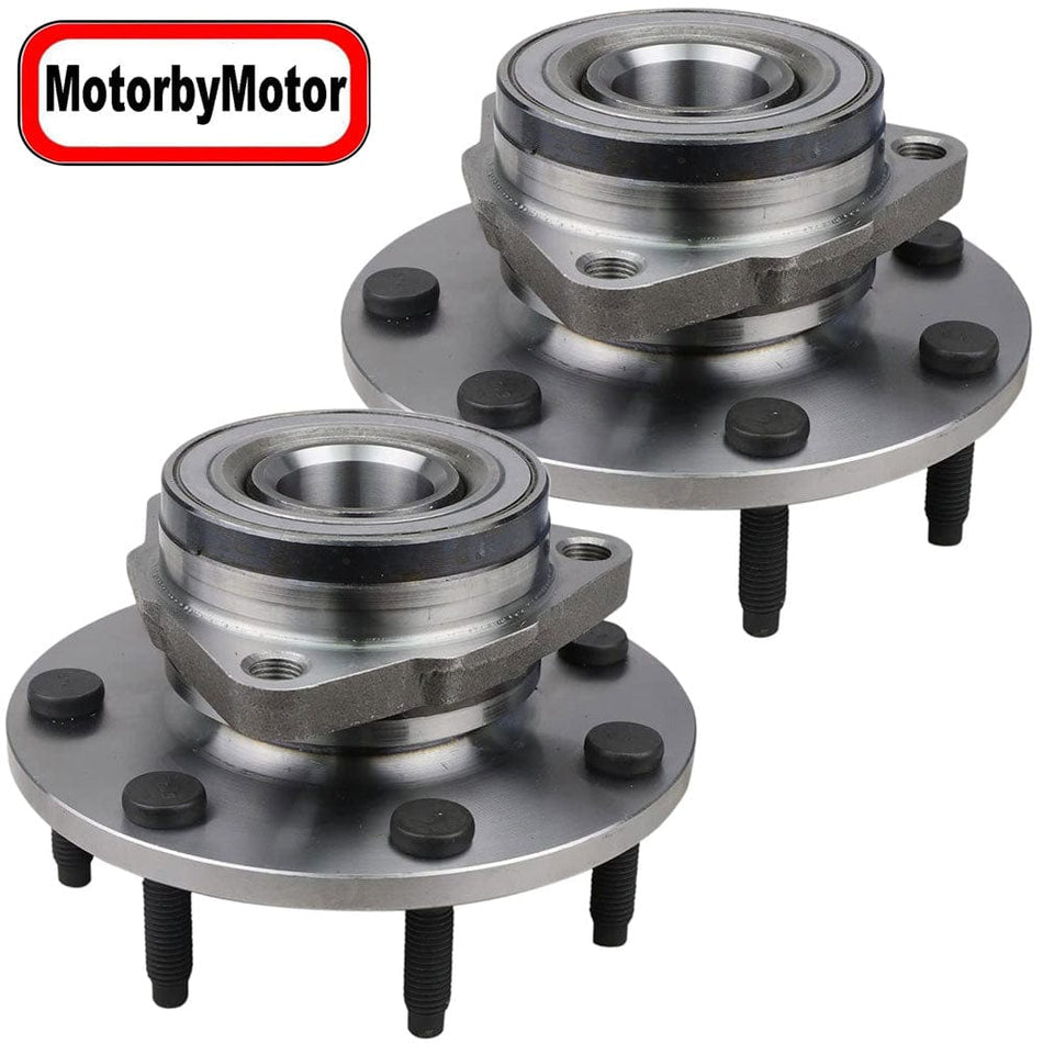 MotorbyMotor 515022 Front Wheel Bearing Hub Assembly Fits for 2000 Ford F-150, 1997-1999 Ford F-250 Wheel Hub w/7 Lugs (4WD 4x4, 2-Wheel ABS) (2 PACK)