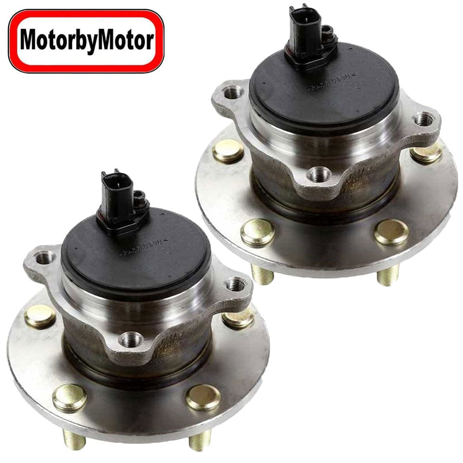 Rear Wheel Bearing Fit 2004-2013 Mazda 3, 2006-2017 Mazda 5 Wheel Hub w/ABS Sensor, 5 Lugs- 512347 (2 Pack)