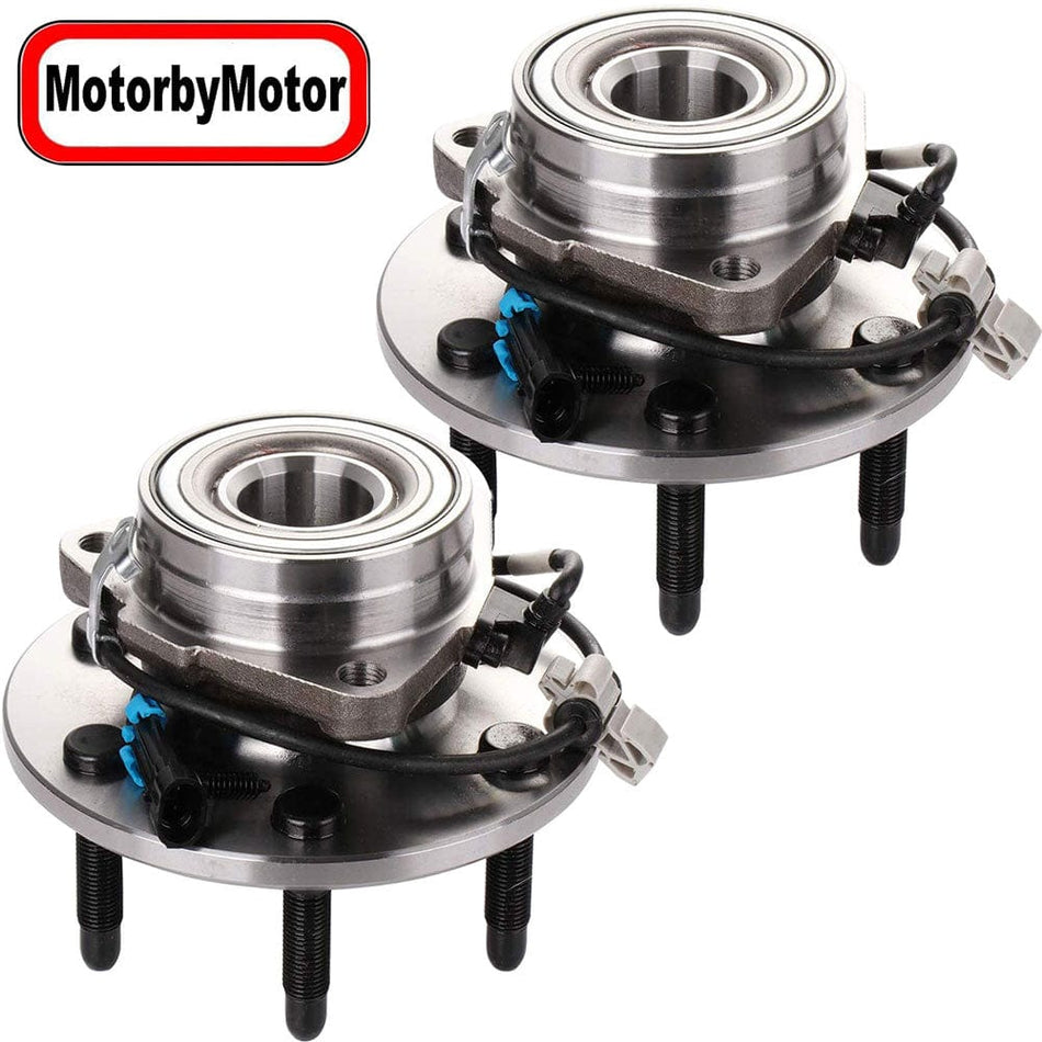 Front Wheel Bearing Fit 2003-2005 Chevrolet Astro GMC Safari Wheel Hub 6 Lugs w/ABS AWD, 515091 & 515092 (2 Pack)